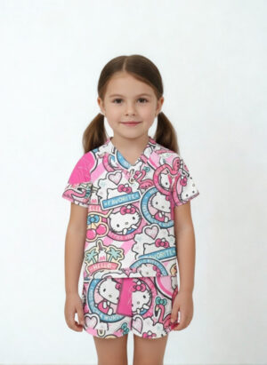 Pijama Manga Curta/Short Hello Kitty