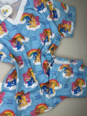 Pijama manga curta/short ursinhos carinhosos