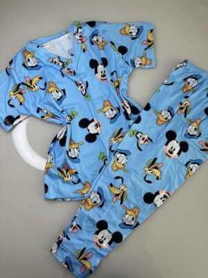 Pijama manga curta/calça turma do Mickey