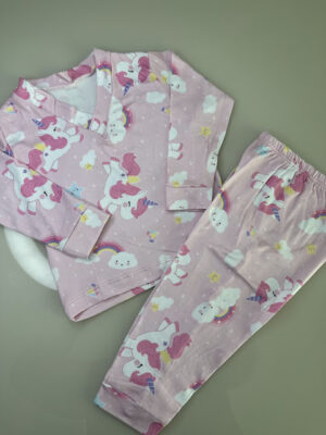 Pijama manga longa/calça unicornio