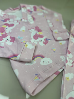 Pijama manga longa/calça unicornio