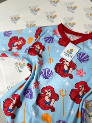 Pijama manga longa/calça pequena sereia