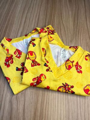 Pijama manga longa/calça homem de ferro