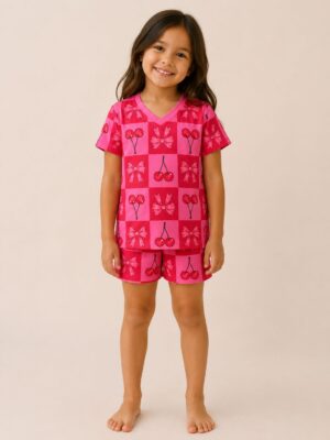 Pijama manga curta/short Laço Sereja - M - 3 A 4 ANOS