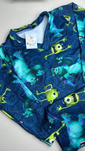 Pijama manga longa/calça Monstros S.A