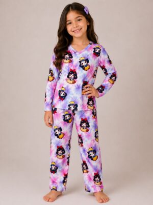 Pijama manga longa/calça Branca de neve