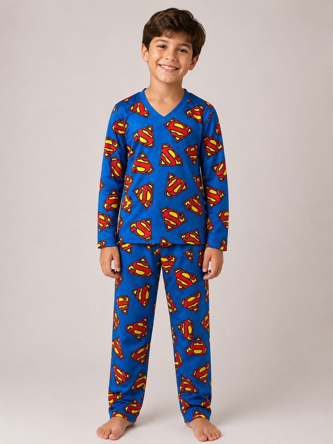 Pijama manga longa/calça Super Homem