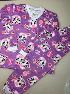 Pijama manga longa/calça unicórnio