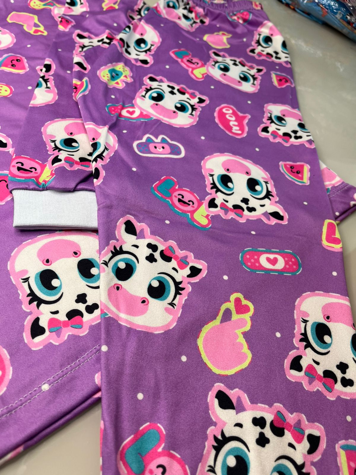 Pijama manga longa/calça unicórnio