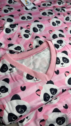 Pijama manga longa/calça ursinho