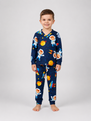 Pijama manga longa/calça Astronauta