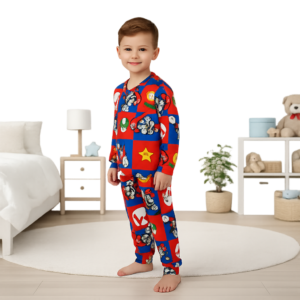 Pijama manga longa/calça Mario Bros