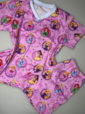 Pijama manga curta/short Princesas