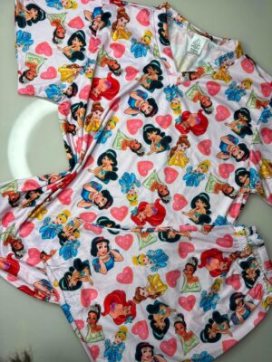 Pijama manga curta/short princesas