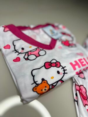 Pijama manga longa/calça Hello kitty