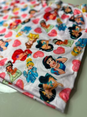 Pijama manga curta/short princesas
