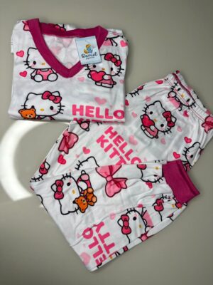 Pijama manga longa/calça Hello kitty