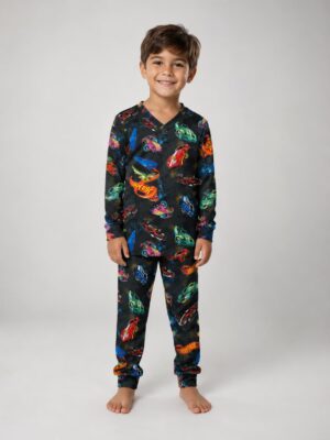 Pijama manga longa/calça HotWheels