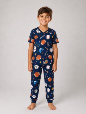 Pijama manga curta/calça bola