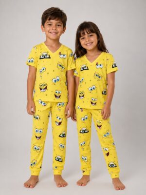 Pijama manga curta/calça Bob Esponja