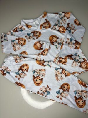 Pijama manga longa/calça Cordeiro