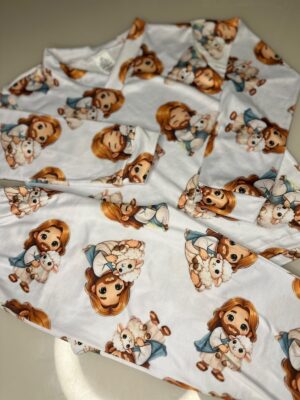 Pijama manga longa/calça Cordeiro
