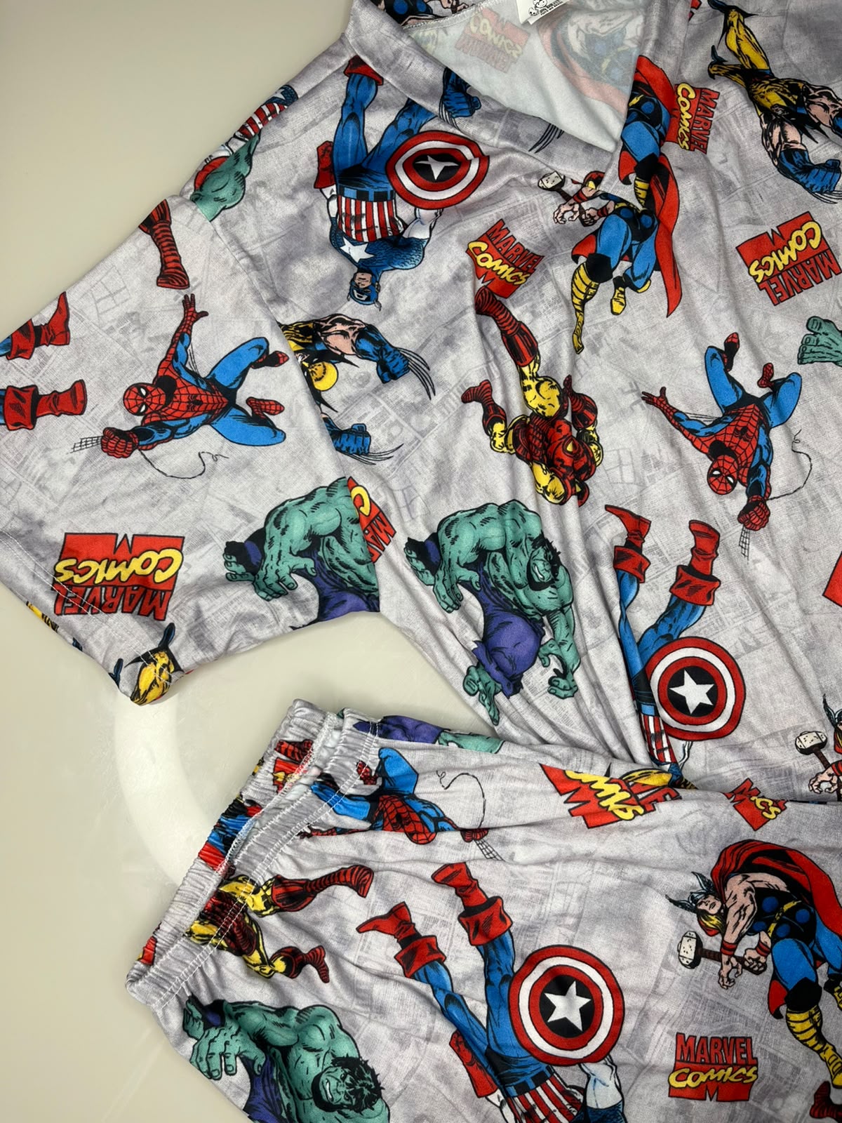 Pijama manga curta/short Os vingadores - Imagem 3