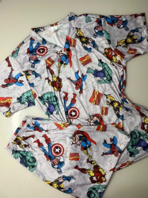 Pijama manga curta/short Os vingadores