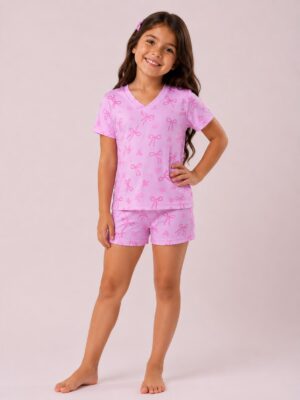Pijama manga curta/short Laços