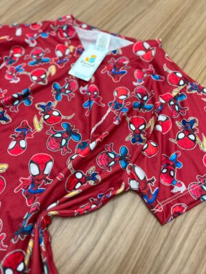 Pijama adulto manga curta/short Homem Aranha