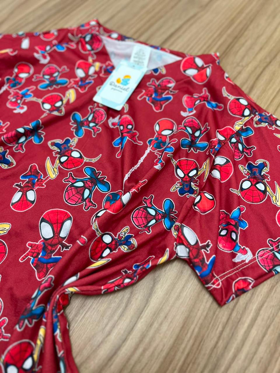 Pijama adulto manga curta/short Homem Aranha