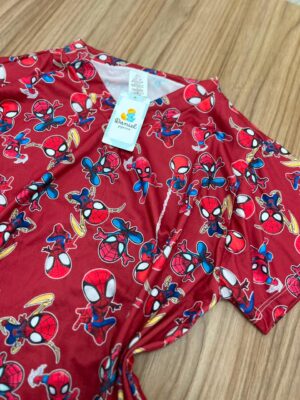Pijama adulto manga curta/short Homem Aranha