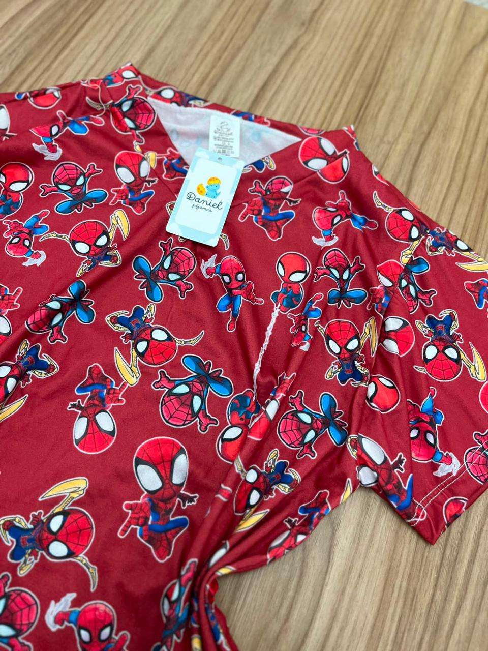 Pijama adulto manga curta/short Homem Aranha - Imagem 2