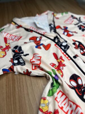 Pijama adulto americano manga curta/short Marvel